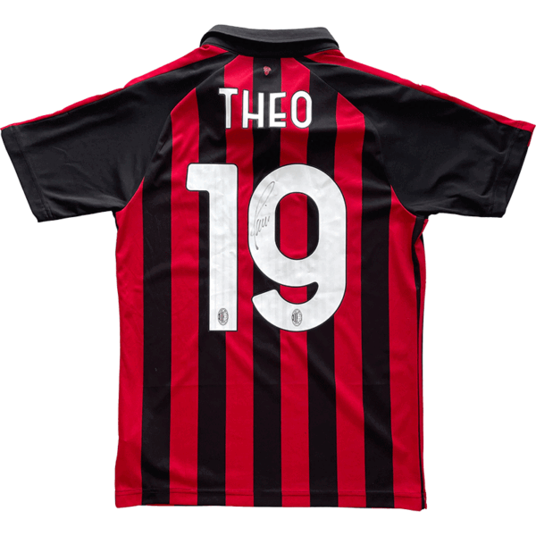 AC Milan 2018-19 Home Theo #19 Signed – S