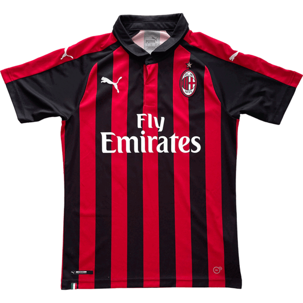 AC Milan 2018-19 Home Theo #19 Signed – S