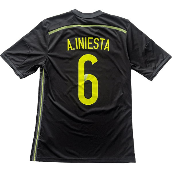 Spain 2014-15 Away Iniesta #6 – M